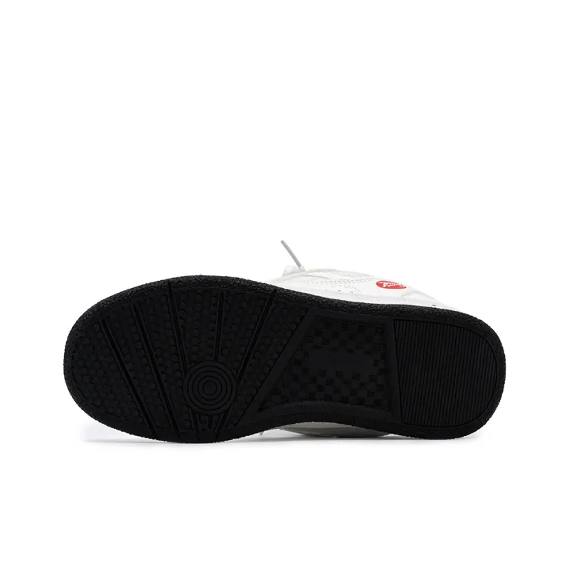 WELKIN&WZWJ Gift Box Set Slip Resistant Low Top Skateboard Shoes Unisex White Red-4