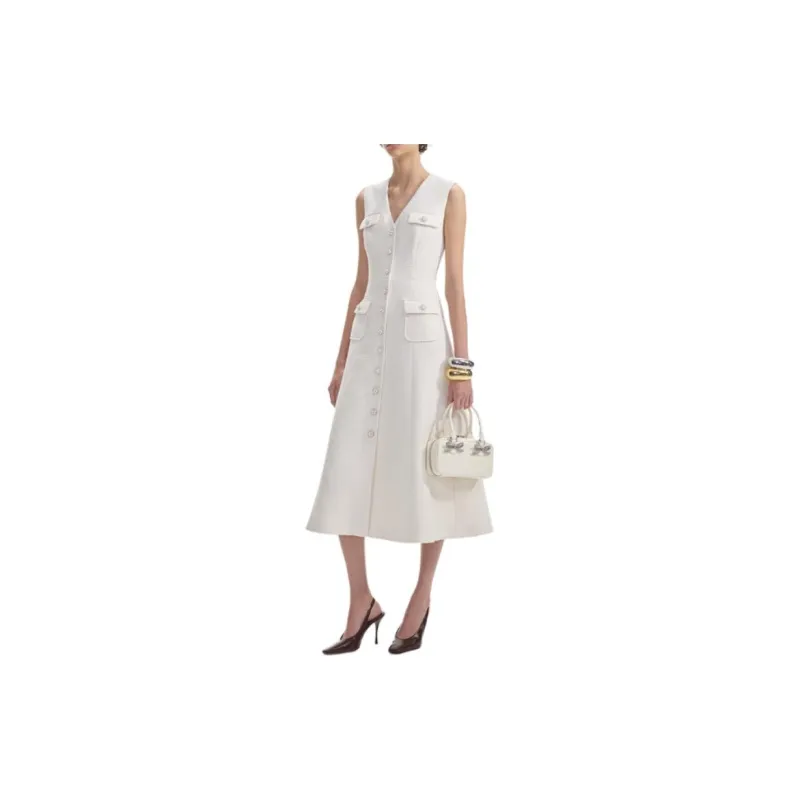 Self-portrait Tinsel Bouclé Midi Dress-2