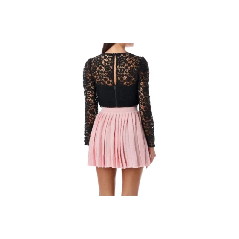 Self portrait Cord Laced Cropped Top-1