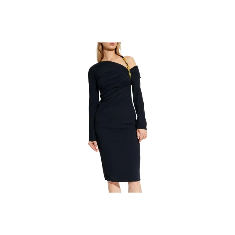 VERSACE Cut Out Detailed Long Sleeved Dress-3
