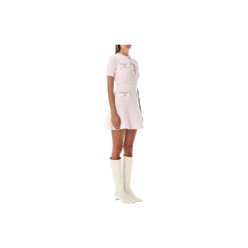 Self portrait Short Sleeved Dresses Women's Pink-2