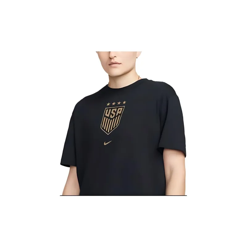 Nike USA Soccer Team Olympic Series Drop Shoulder Sleeve T-Shirt Women's Black-3
