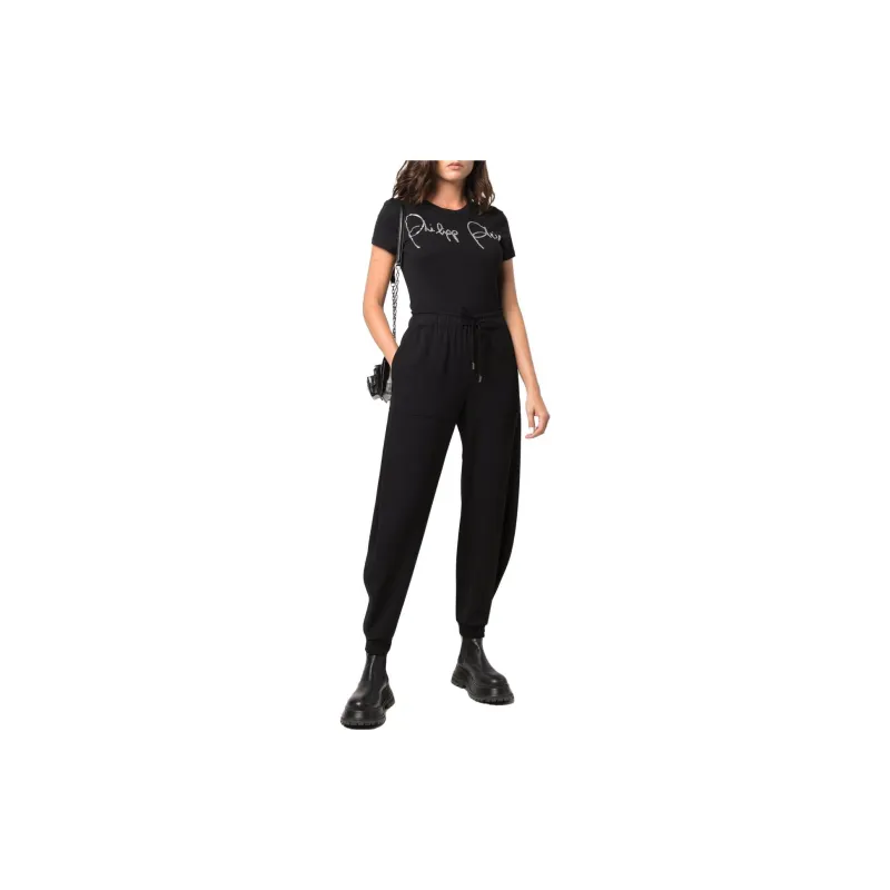 PHILIPP PLEIN Crystal embellished Short sleeved T shirt-1