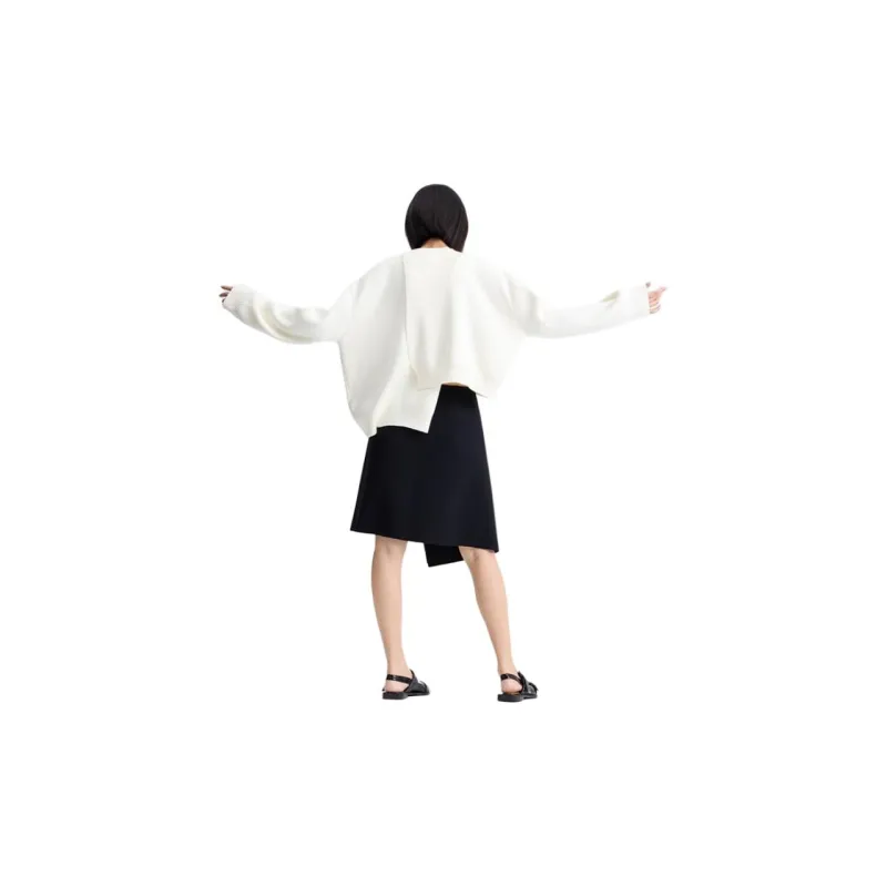 MS MIN Casual Short Skirts Women's Ink Black-1