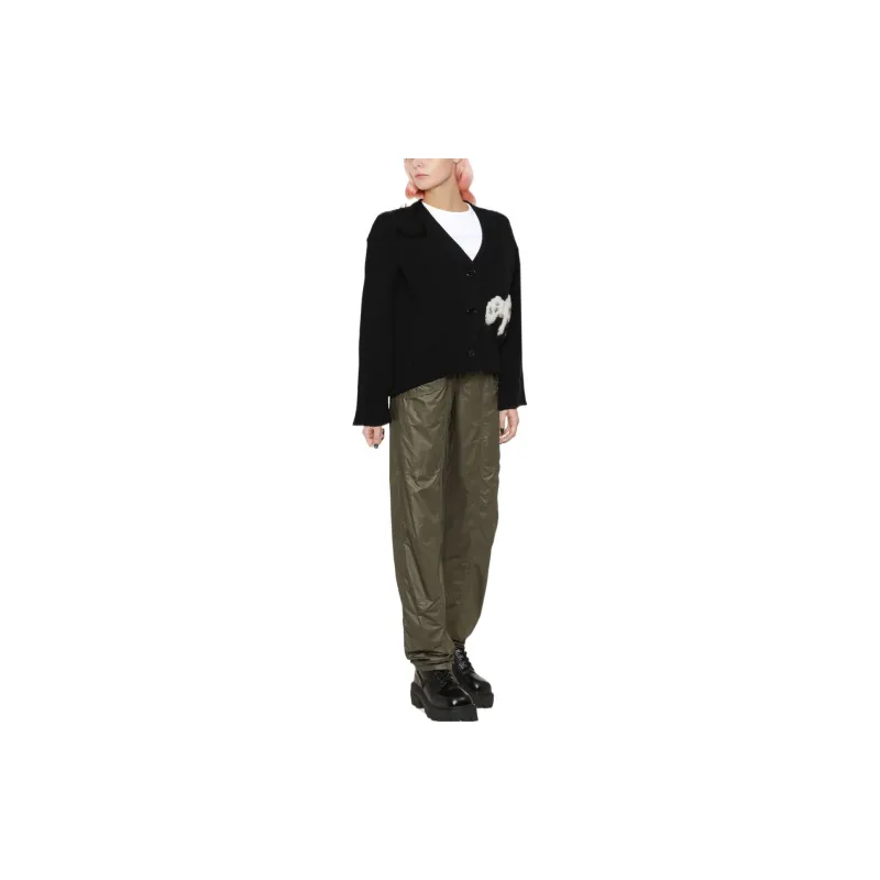 OFF WHITE Logo Intarsia Cardigan Black/Multi-2