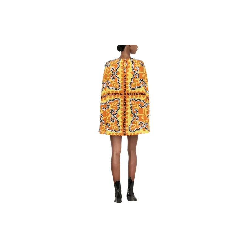 Valentino Long Sleeved Dress Women's Yellow-2