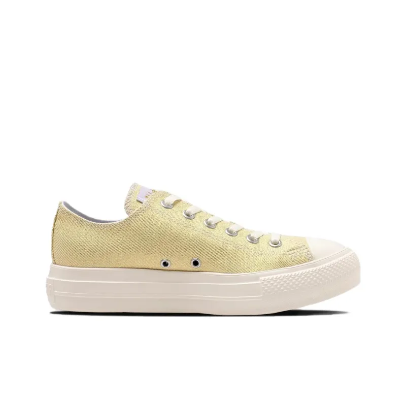 Converse All Star Light Anti Slip Wear Resistant Low Top Skateboard Shoes Women's Gold-1