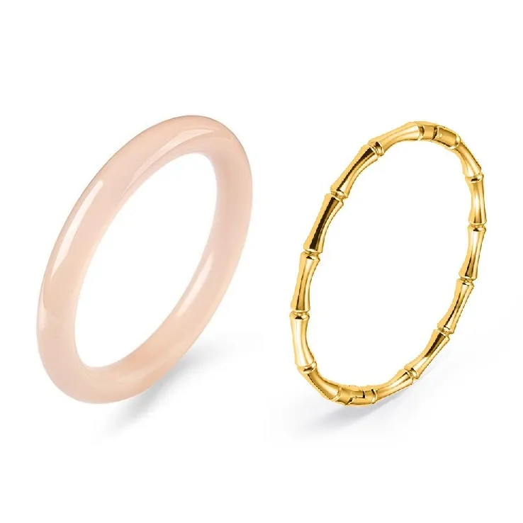DAN DREAM Colored Glaze 2 Piece Set Combination Set Bangle Gift Box Set Women's-11