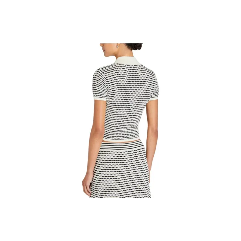 CLUB MONACO Knitwear Women's Black White Stripes-3