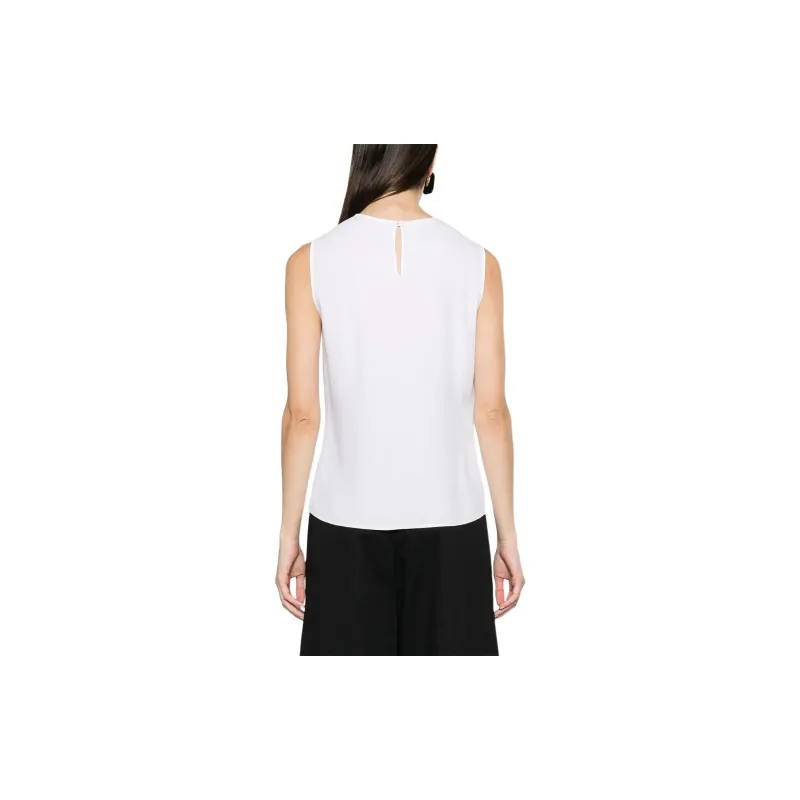 MOSCHINO Heart Cut Out Embellished Sleeveless Blouse-2