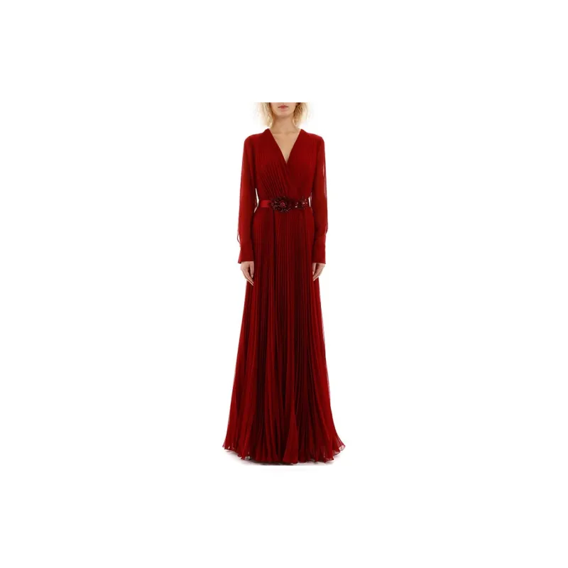 MaxMara Long Sleeved Dresses Women's Red-1