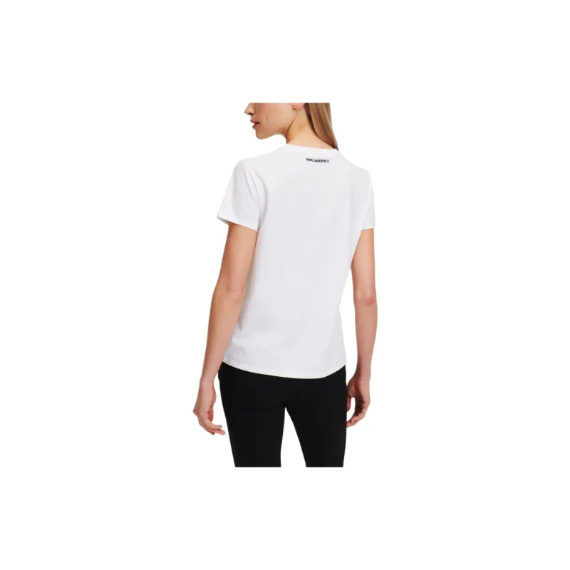 KARL LAGERFELD / Karl Lagerfeld Jeans Logo embroidered Organic cotton T shirt-4
