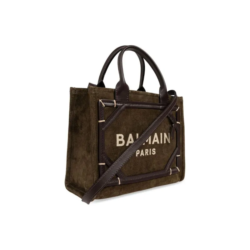 BALMAIN B Army Logo Detailed Small Tote Bag-1