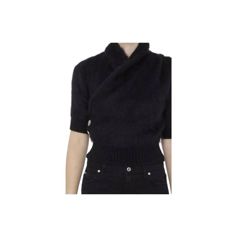 BALMAIN Wrap Cropped Jumper-5