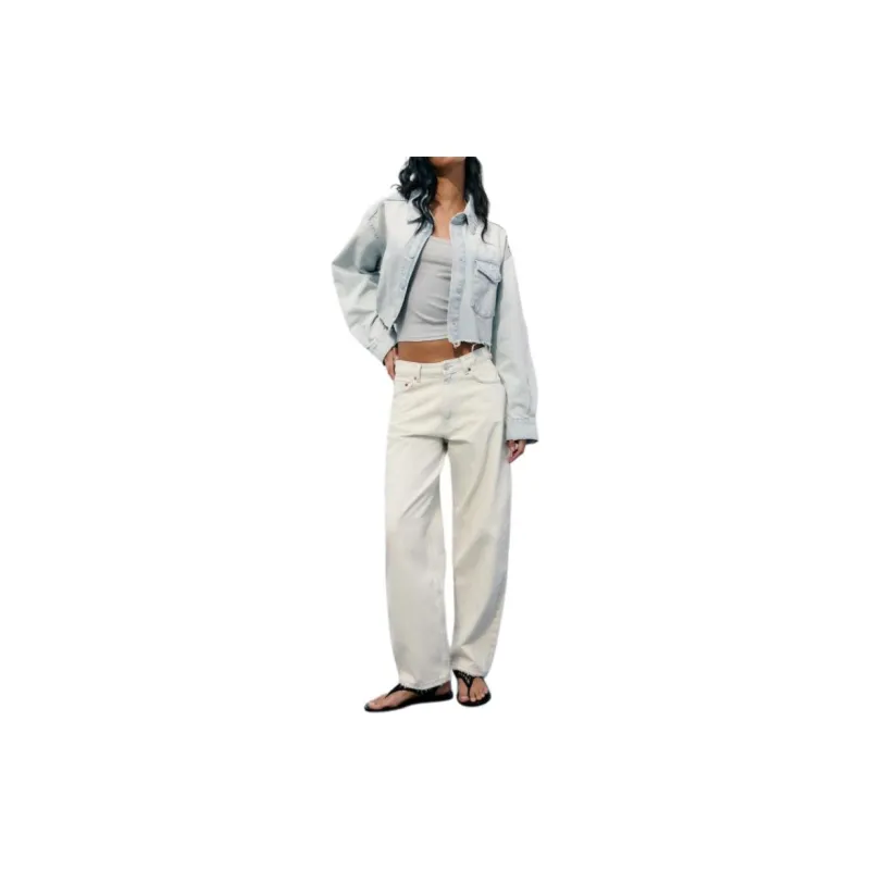 ZARA Denim Jacket Women's Light Blue-2