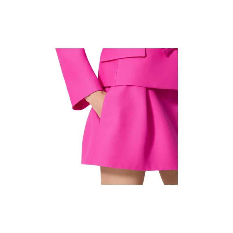 Valentino Crepe Couture Bow Detailed Mini Skirt-3