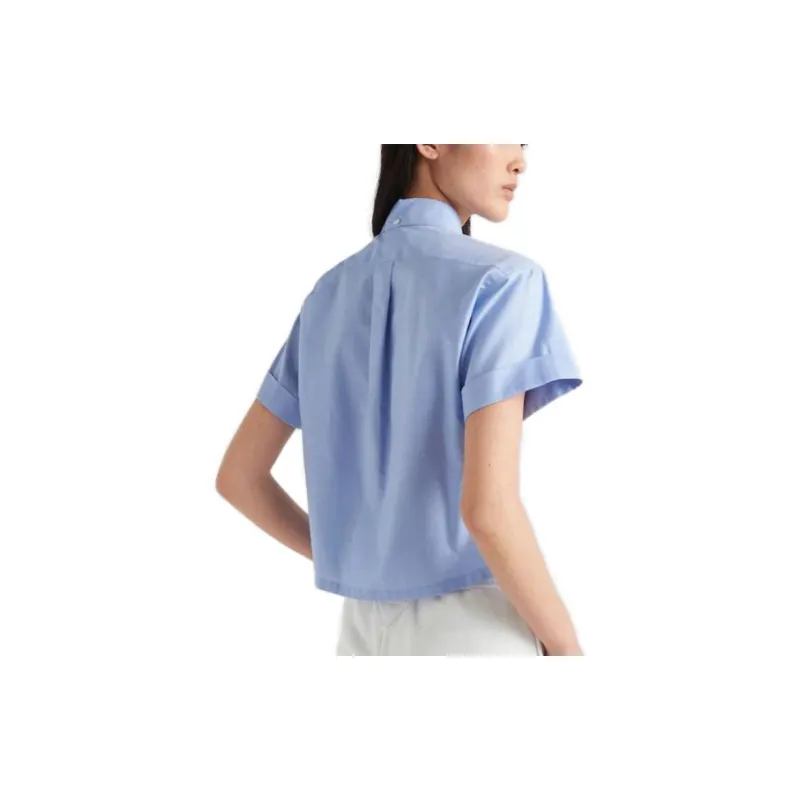PRADA Logo embroidered Oxford Shirt-2
