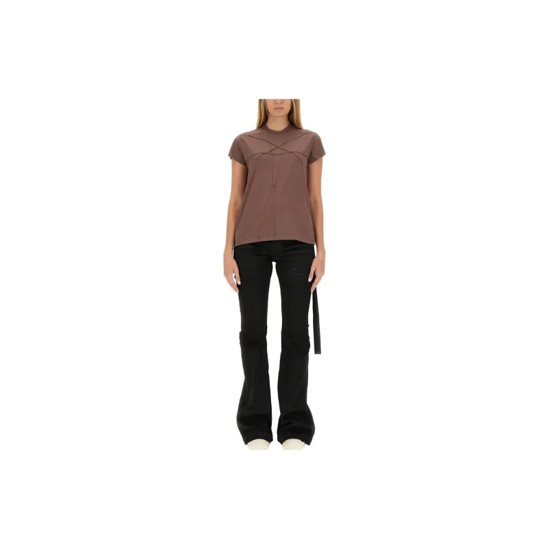 Rick Owens DRKSHDW Tonal Stitching Crewneck T Shirt-1