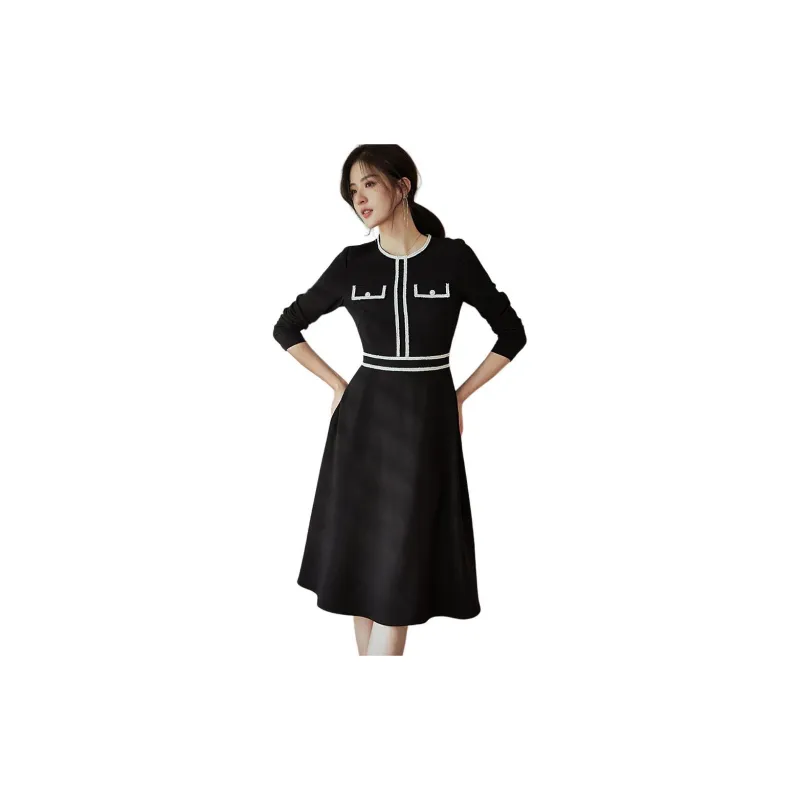 ROEYSHOUSE Long Sleeved Dress Women's Black-1