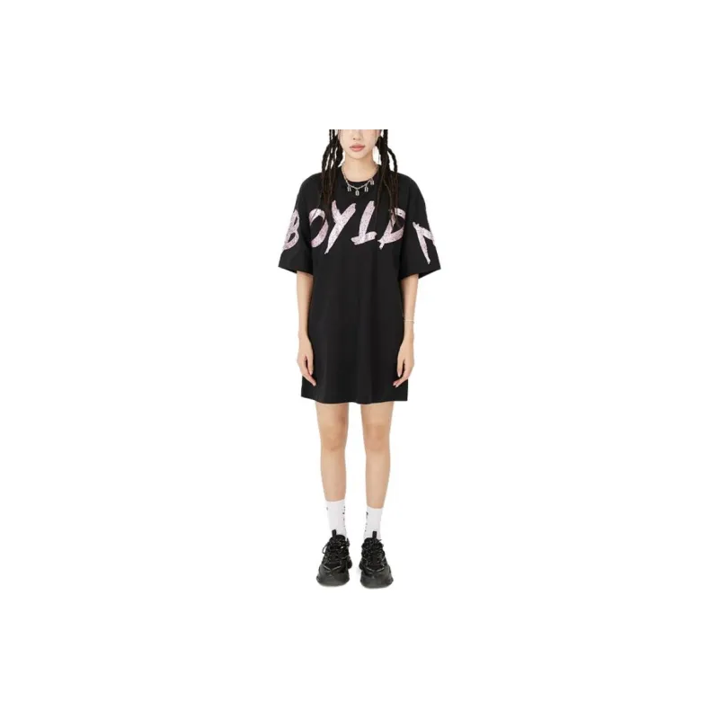 Boy London Short Sleeved Dress Women's Black-2