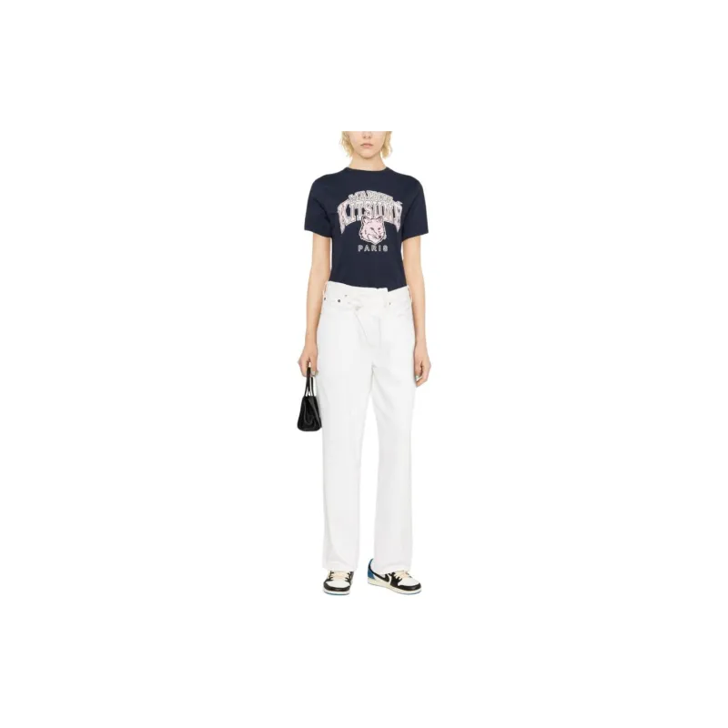 Maison Kitsune T Shirts Women's Purple-3