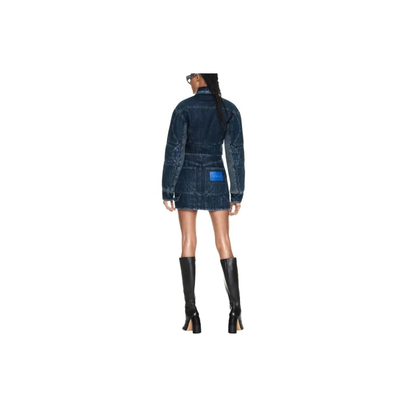 OFF WHITE Cut Out Cropped Denim Jacket-2