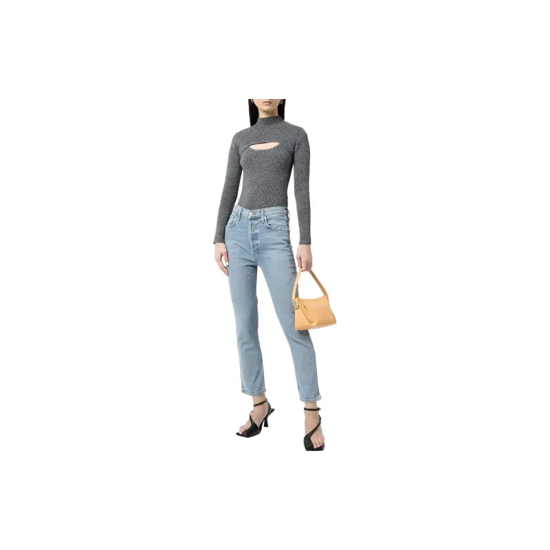 AGOLDE Riley Crop Jean 'Shiver'-1