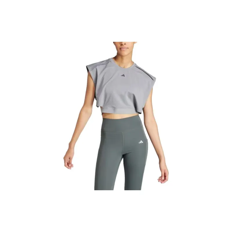 Adidas AEROREADY Other T-Shirt Women's Gray-1