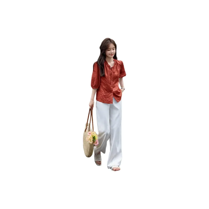Mo Han Yi Mei Shirt Women's Red-1