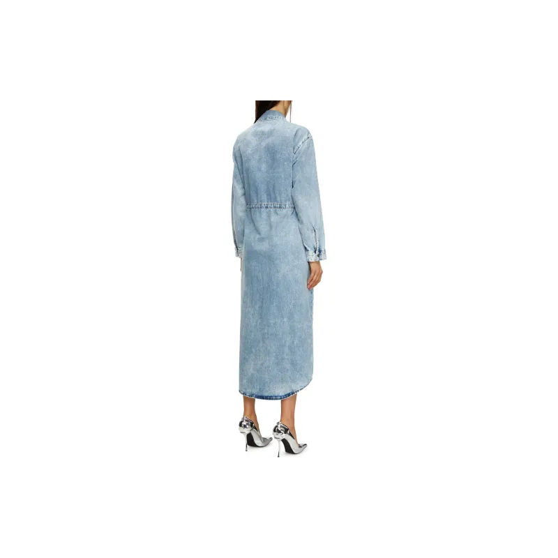 DIESEL Long Sleeved Dress Women's Light Blue-2