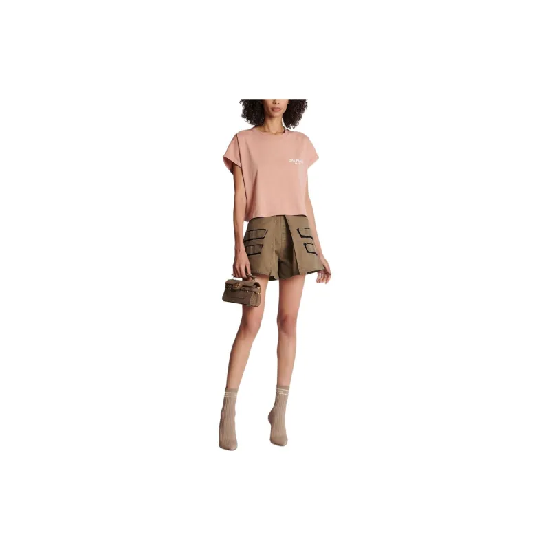 BALMAIN T Shirts Women's Light Pink-1