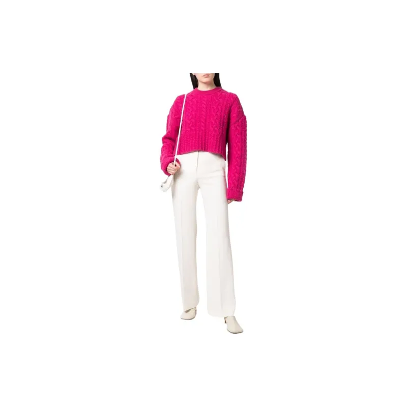 AMIPARIS Cable-knit Virgin Wool Jumper-1