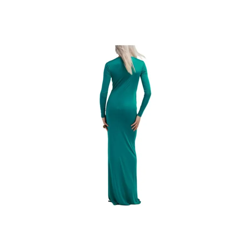 Roberto Cavalli Plunging ConcealedV neck Gown-4