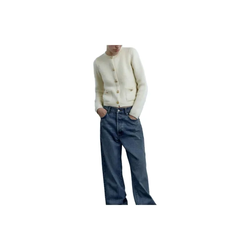 ZARA Cropped Coats Women's White-2
