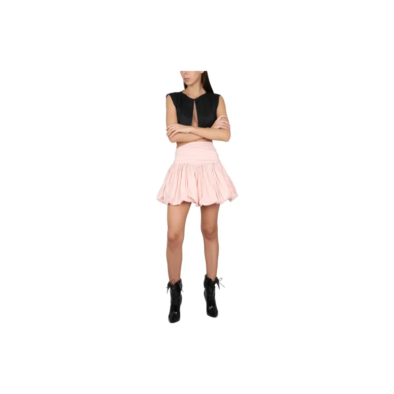 PHILOSOPHY DI LORENZO SERAFINI Stretch Taffeta Pleated Skirt-1