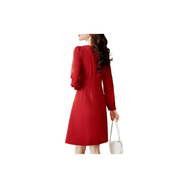 Still Quiet Long Sleeved Dresses Women's-8