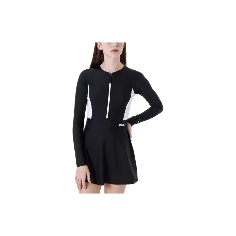 FILA One piece Swimsuit Women's Black-4