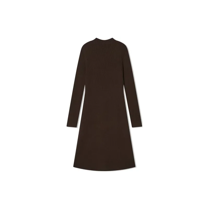 COVERINS Long Sleeved Dresses Women's Dark Coffee-1