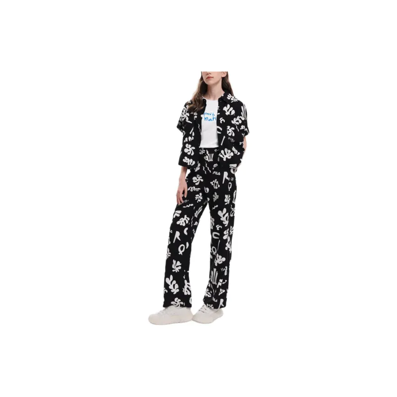 FILA FILA X THE MET Co branded Series Shirt Women's All Over Print-4