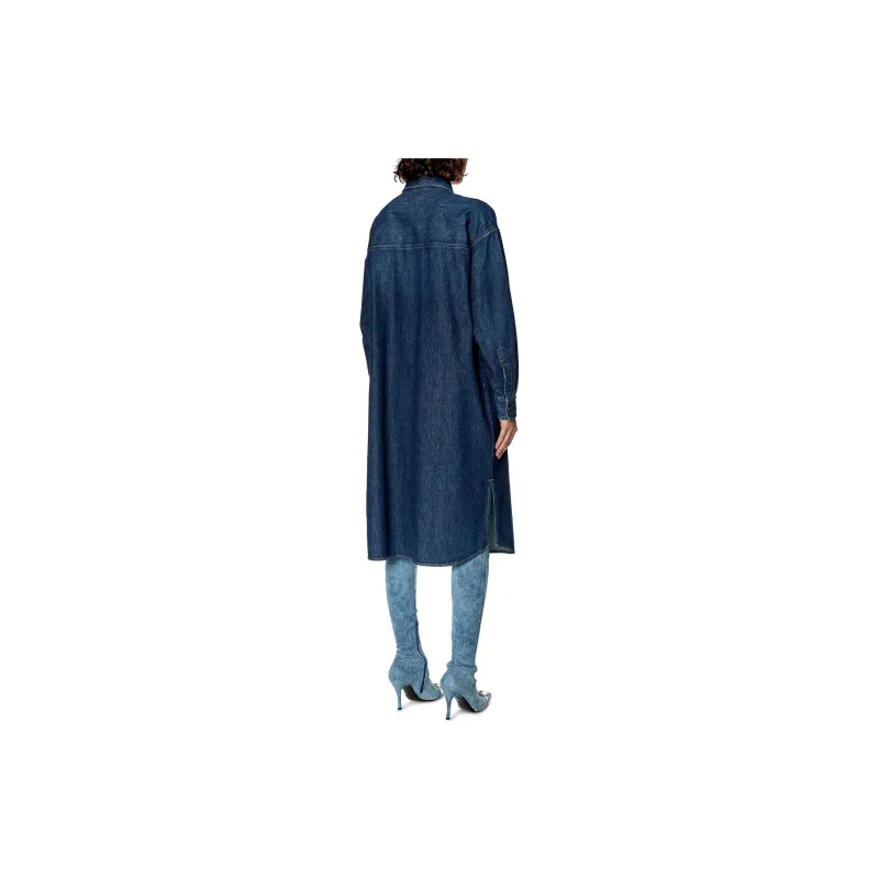 DIESEL Long Sleeved Dresses Women's Dark Blue-2