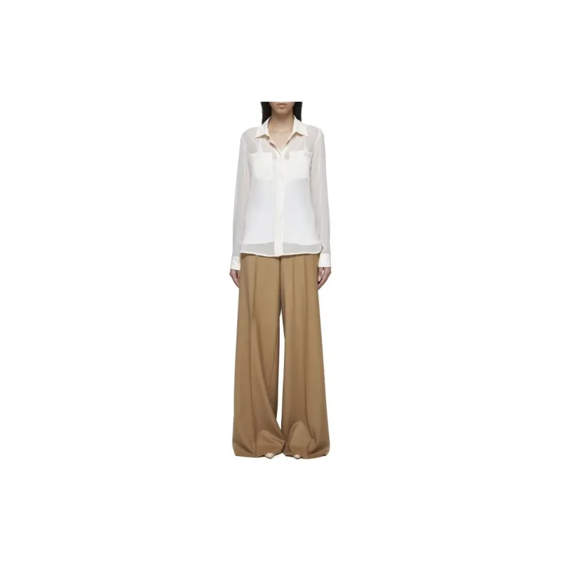 MaxMara Curved Hem Long Sleeved Shirt-2