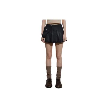 DRAGON FACE Casual Short Skirts Women's Black
