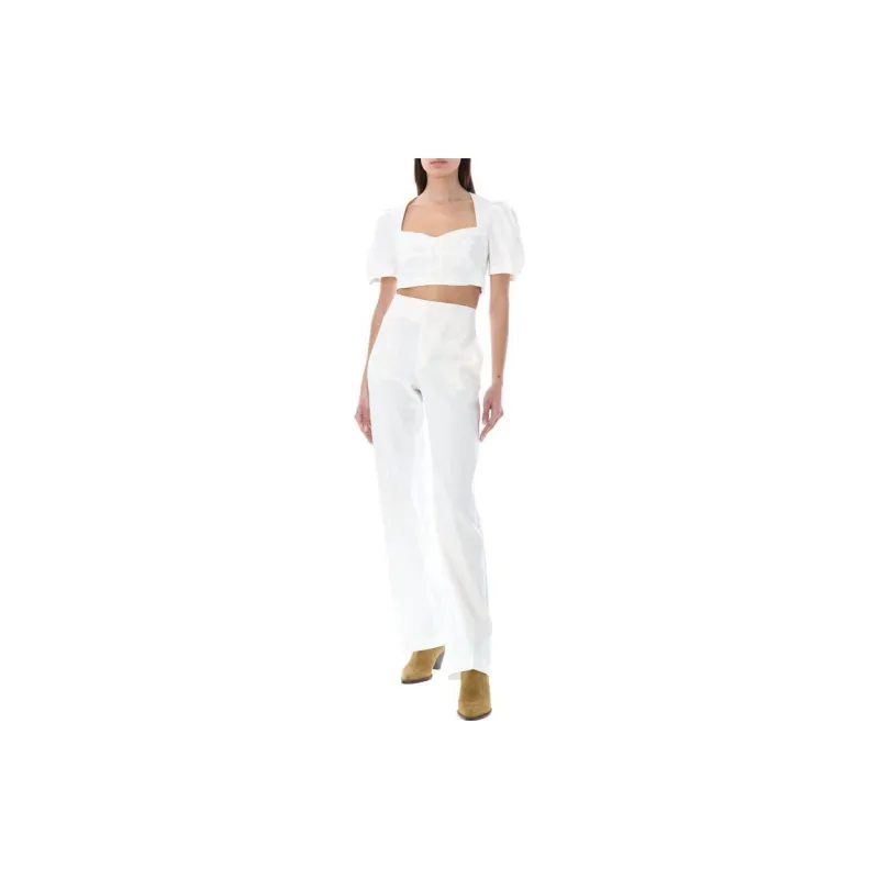 ISABEL MARANT Short Sleeved Cropped Top-2