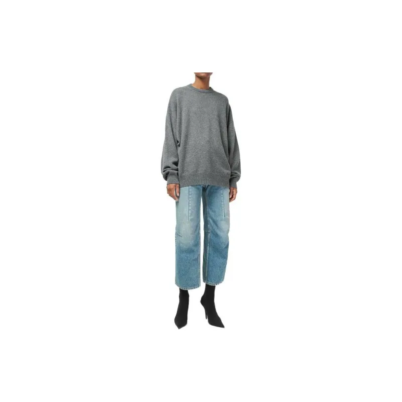 Balenciaga Logo Embroidered Knit Jumper-1