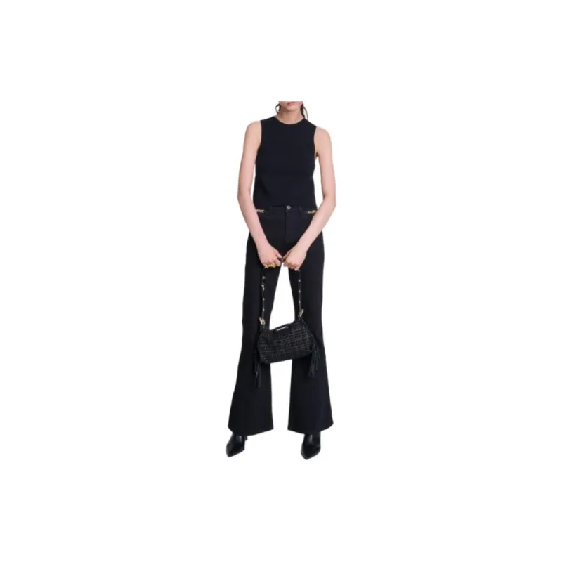 Maje Knitted Crop Top-1