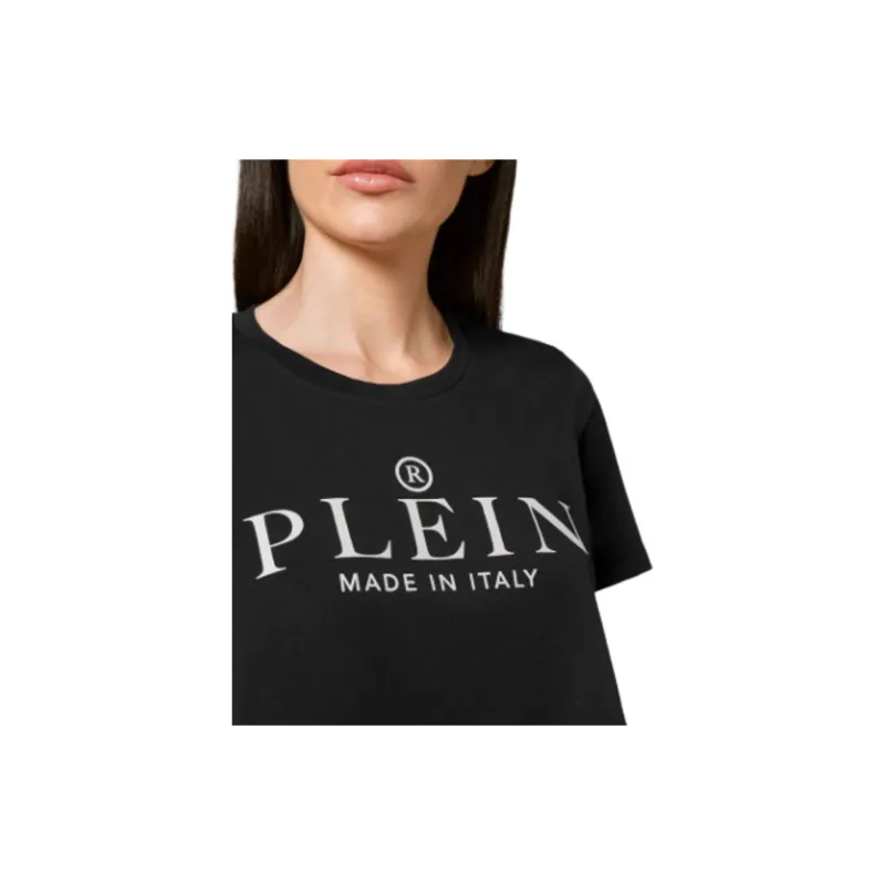 PHILIPP PLEIN Iconic Plein Short sleeve Cropped T shirt-4