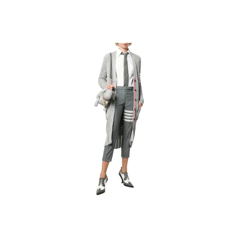 THOM BROWNE 4 Bar Tailored Cropped Pants-1