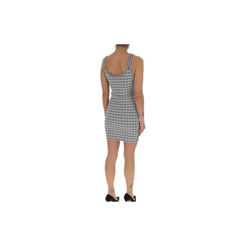 FENDI Sleeveless Dresses Women's White-3
