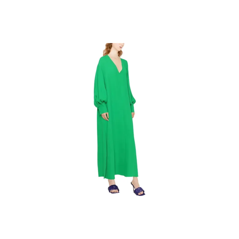 Valentino Long Sleeved Dresses Women's Green-2