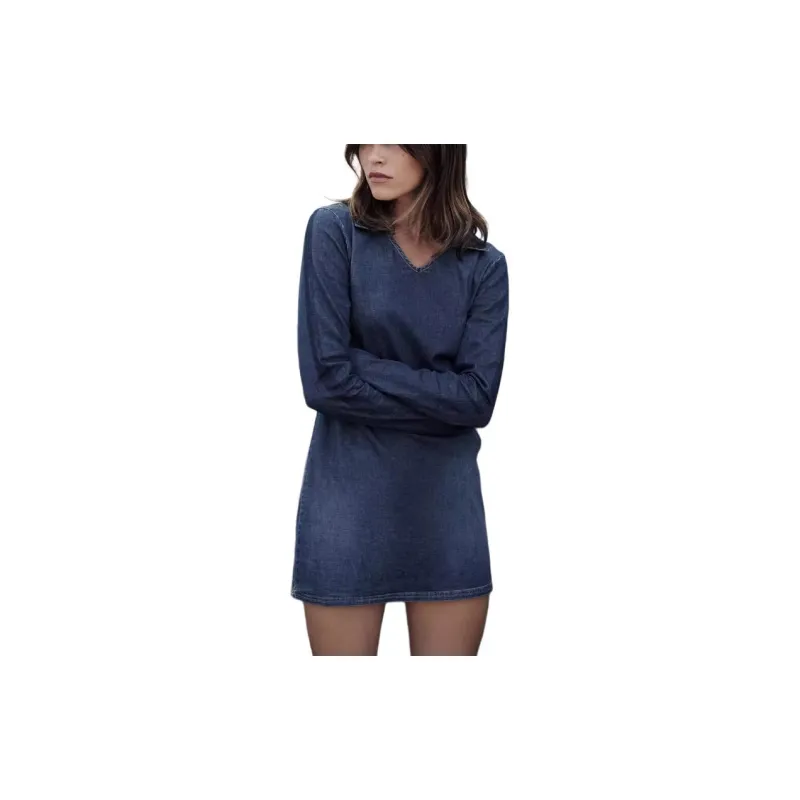 ZARA Long Sleeved Dresses Women's Blue-2